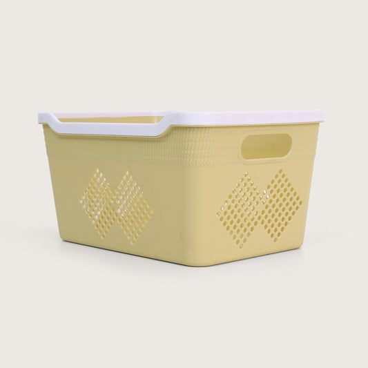Plastic Storage Basket Set of 4 - Yellow