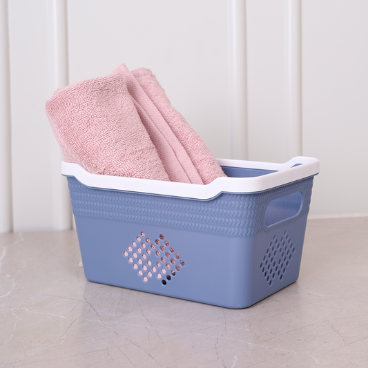 Plastic Storage Basket Set of 4 - Blue